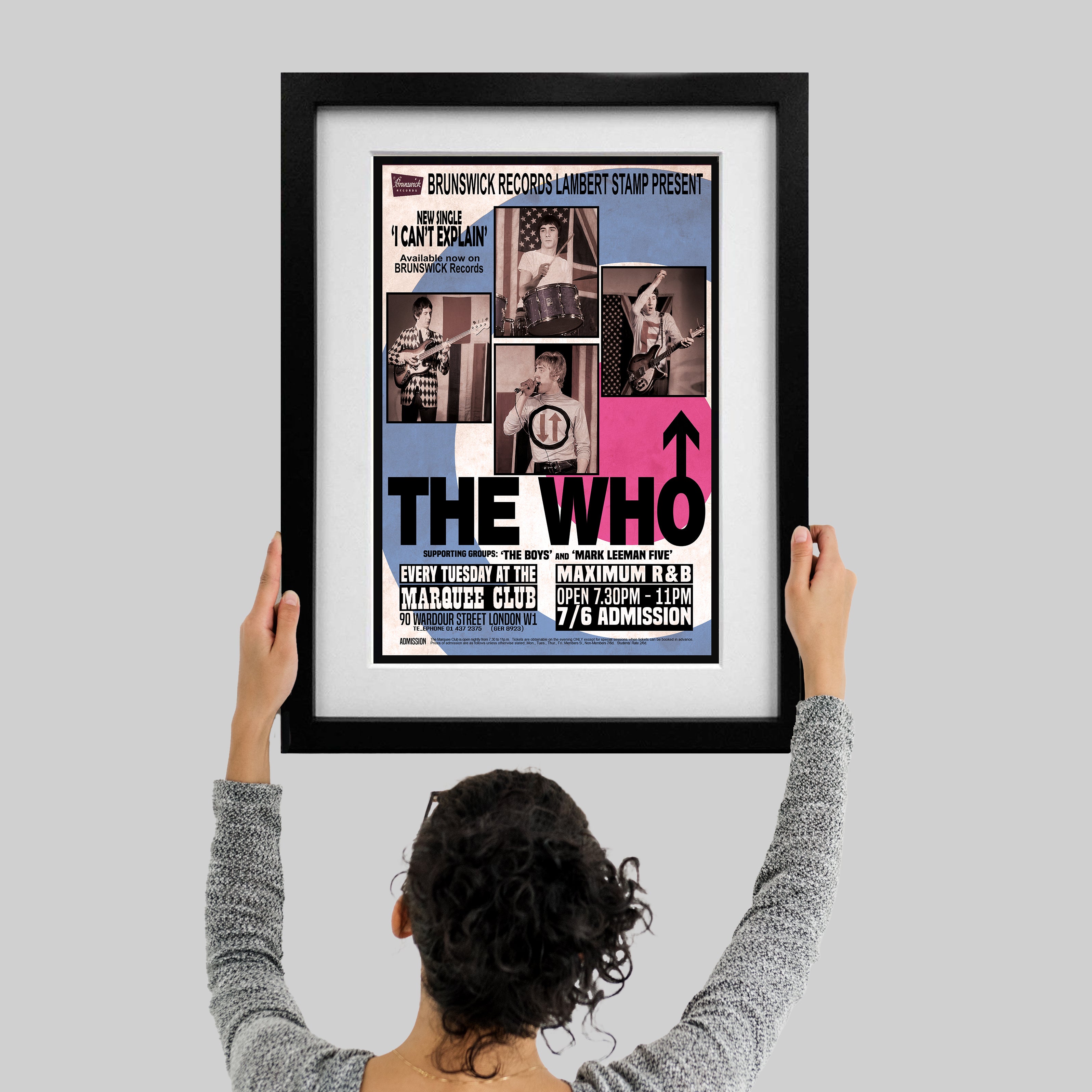 The Who 1965 Marquee Concert - Multi Size Prints or THREE FRAMED Options