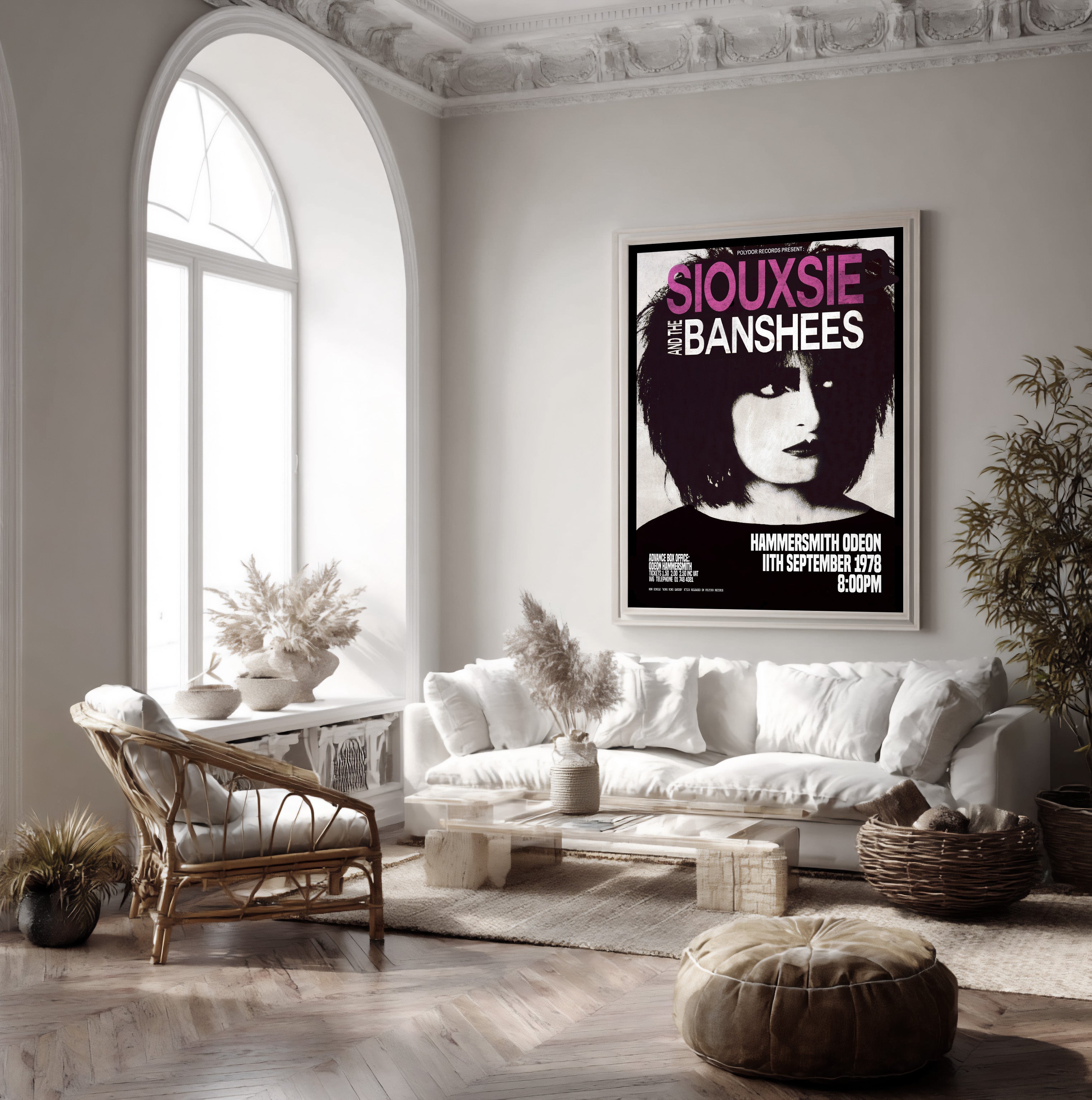 Siouxsie and the Banshees 1978 Concert Poster - Prints and Posters; Choose from 12 Sizes or THREE FRAMED Options