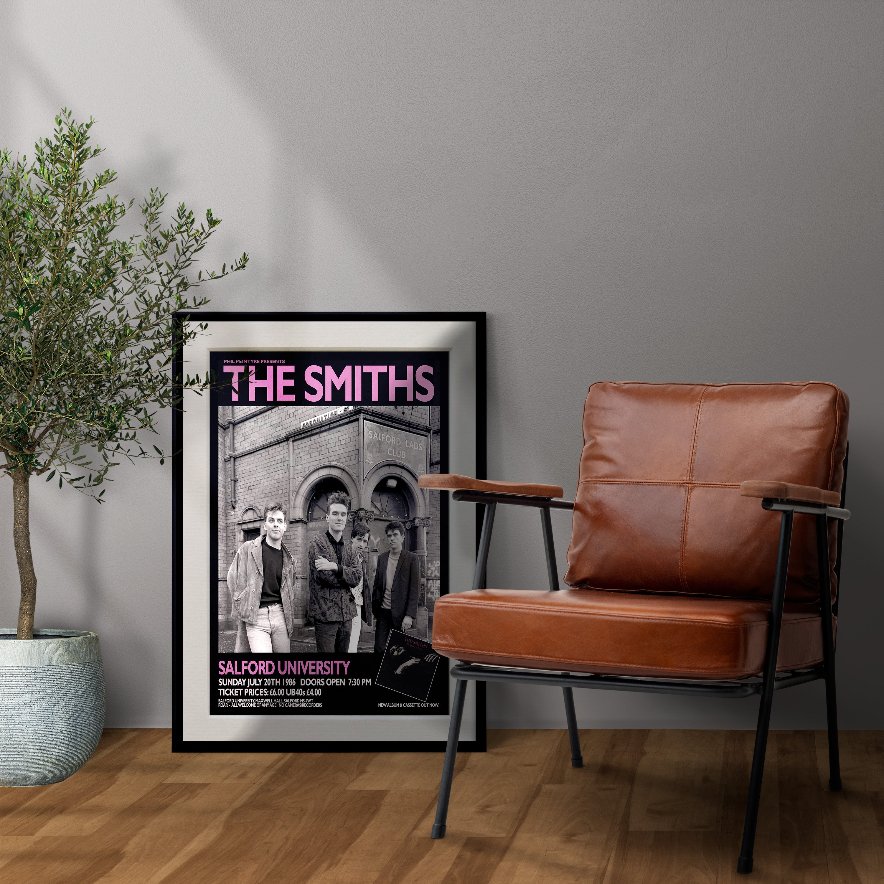 The Smiths Salford 1986 Concert Poster - Multi-Size Prints or THREE FRAMED Options