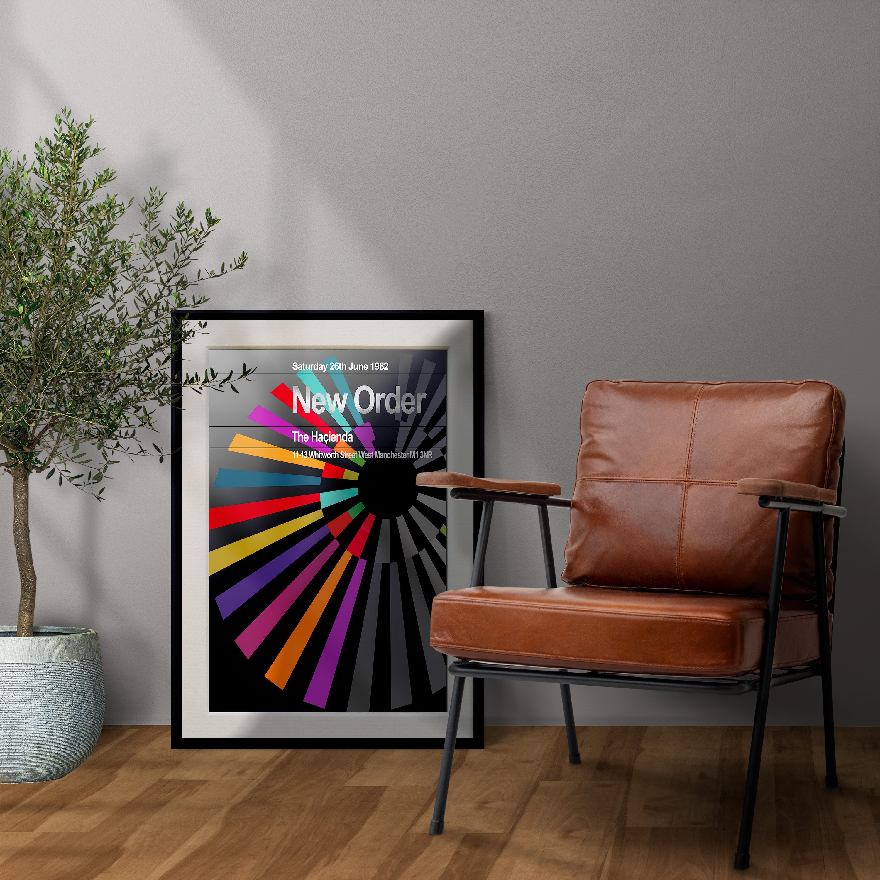 New Order - First Hacienda Concert Poster - Multi Size Prints or THREE FRAMED Options