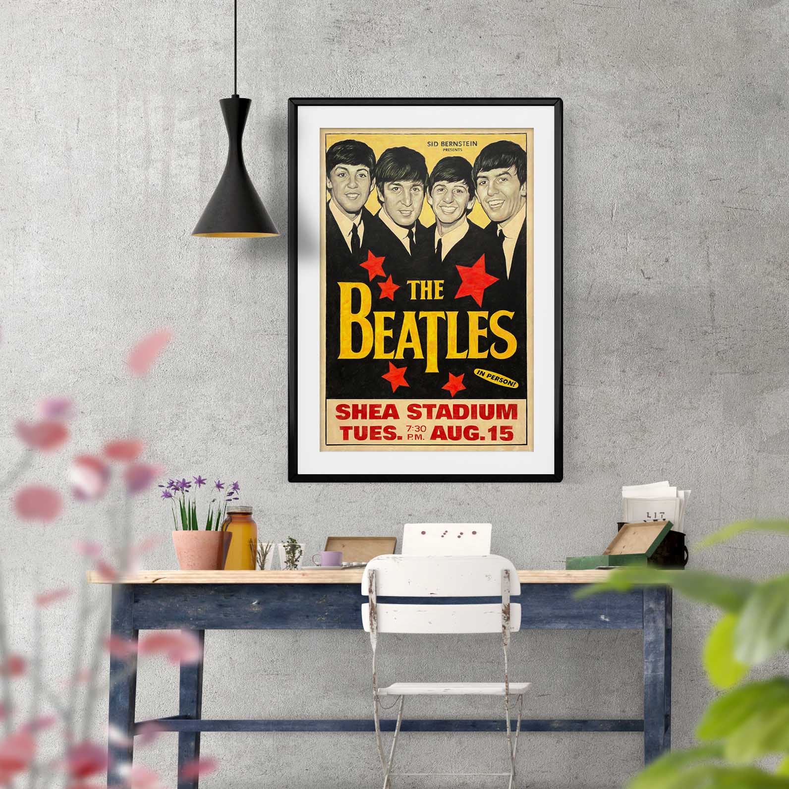 The Beatles 1965 NEW Shea Stadium - Multi-Size Prints or THREE FRAMED Options
