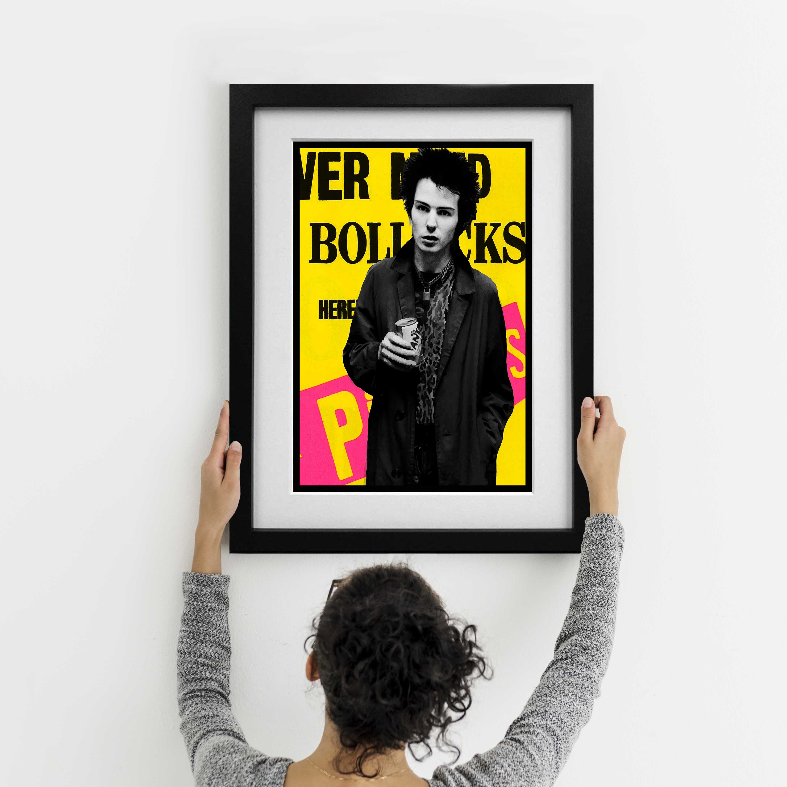 Sid Vicious Sex Pistols Punk Poster - Multi Size Prints or THREE FRAMED Options