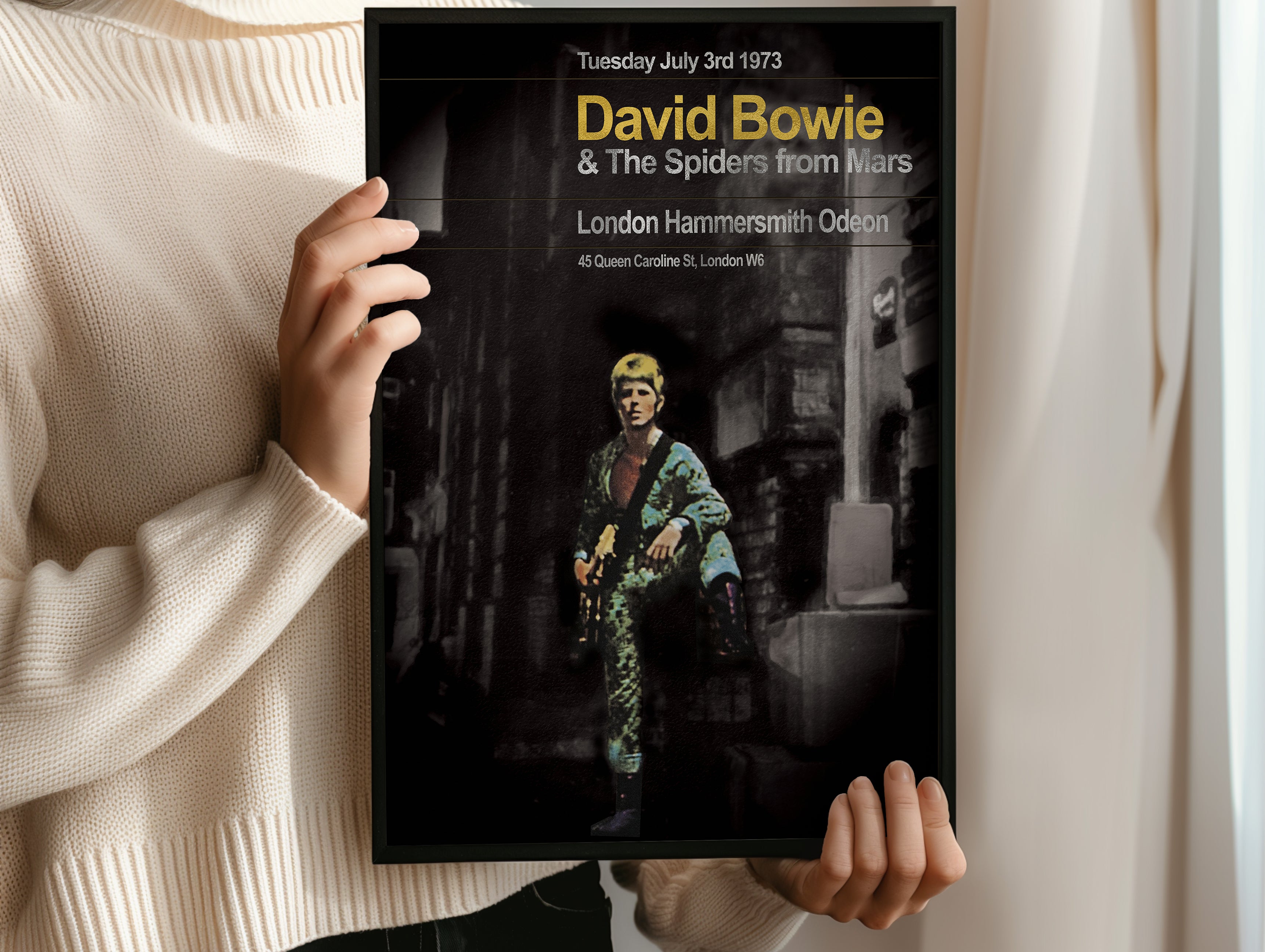 David Bowie - Ziggy Stardust Last Concert Poster - Multi Size Prints or THREE FRAMED Options