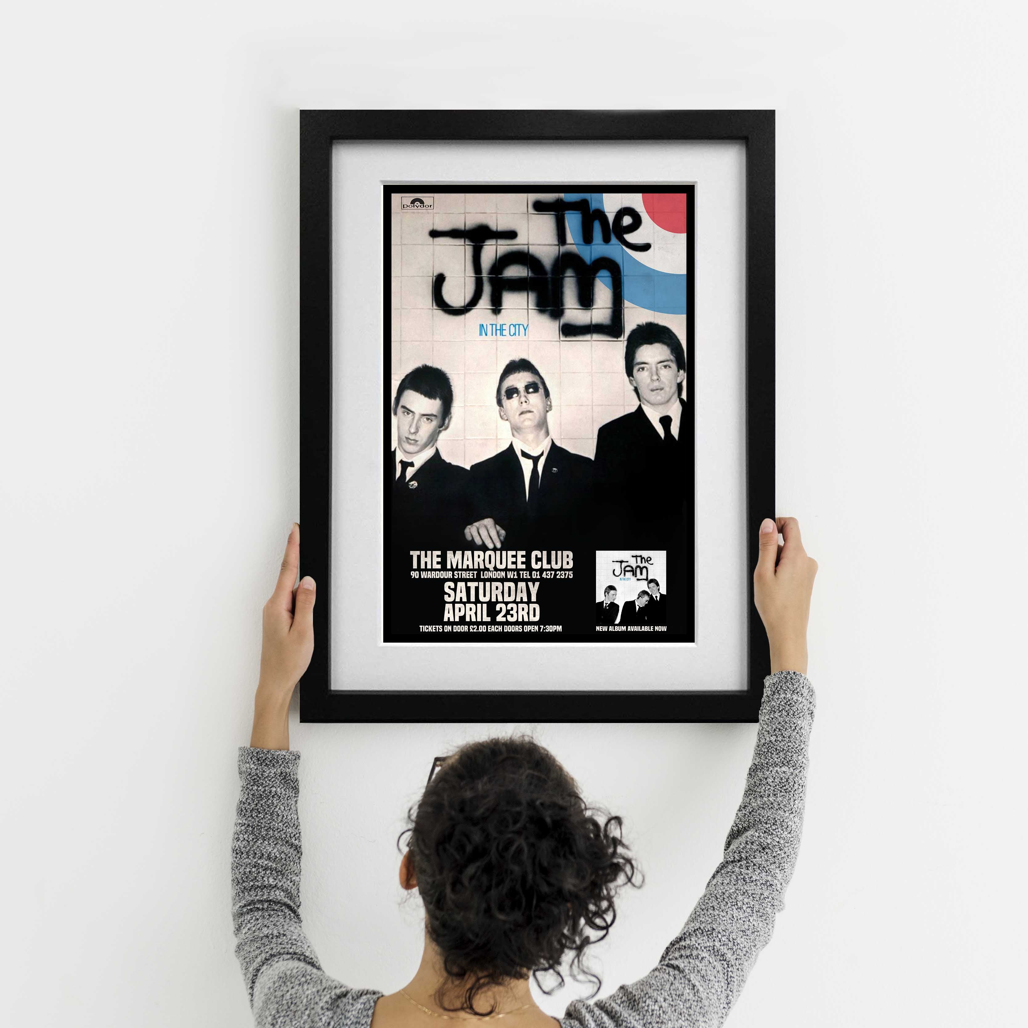 The Jam Marquee Concert 1977 Poster - Multi-Size Prints or THREE FRAMED Options