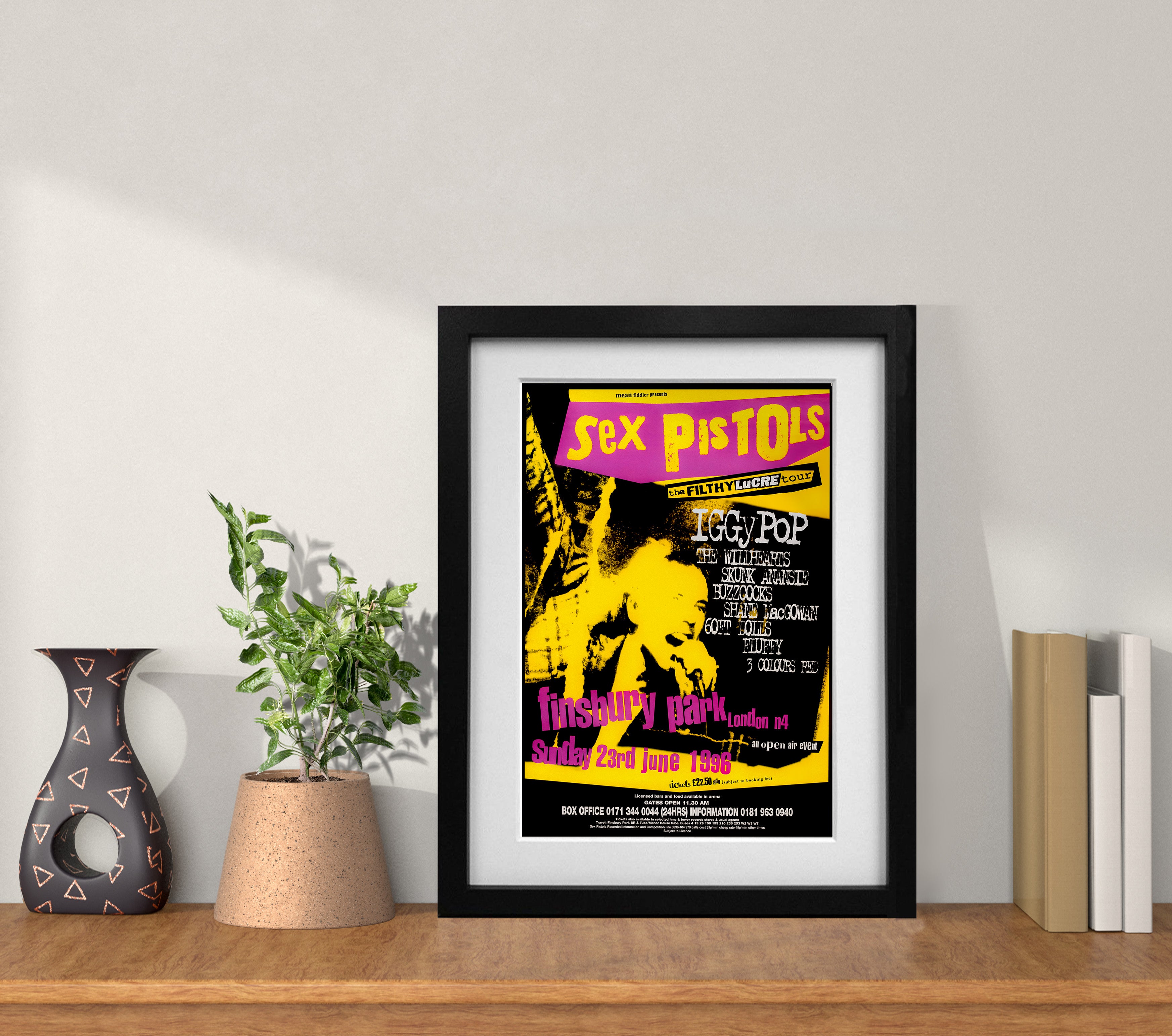 Sex Pistols Filthy Lucre Tour Concert Poster - Multi Size Prints or THREE FRAMED Options
