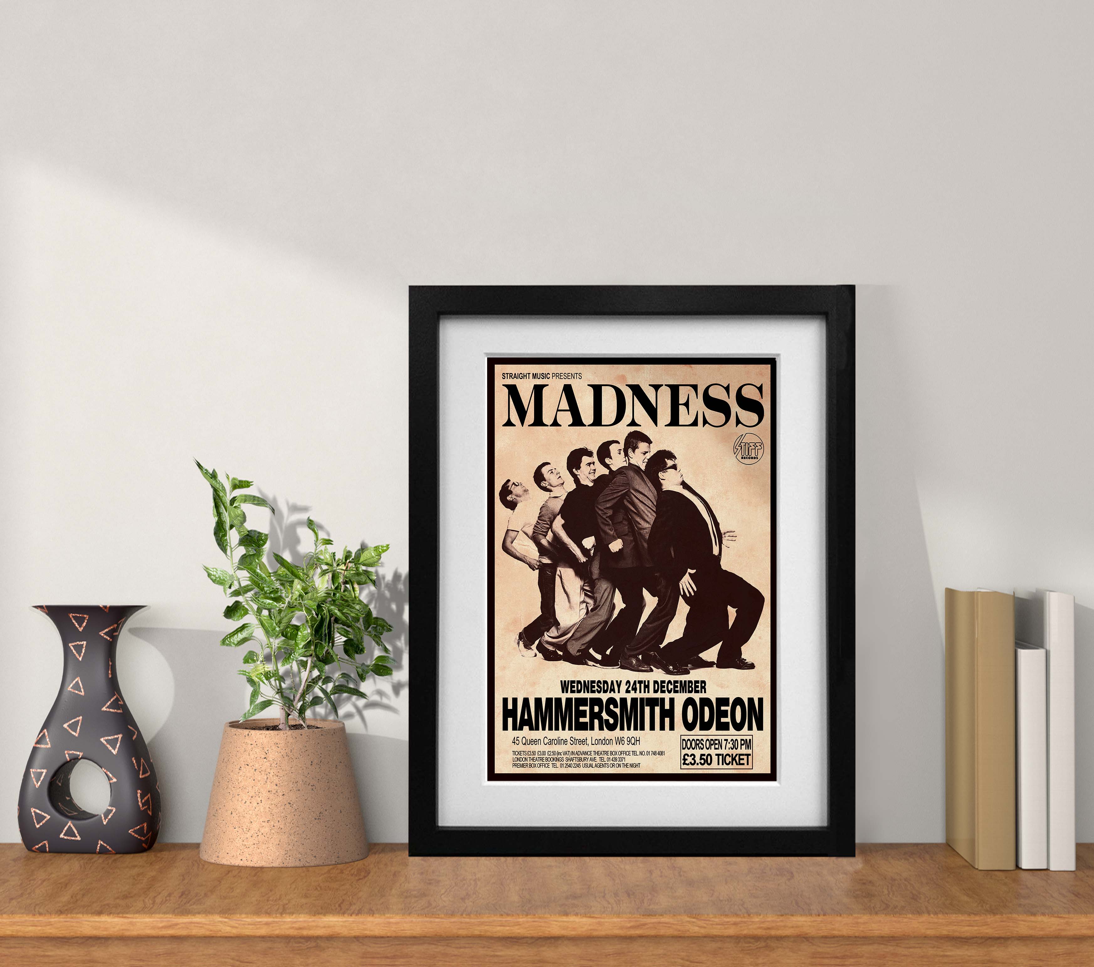 Madness - Hammersmith Odeon 1980 Concert Poster - Multi Size Prints or THREE FRAMED Options