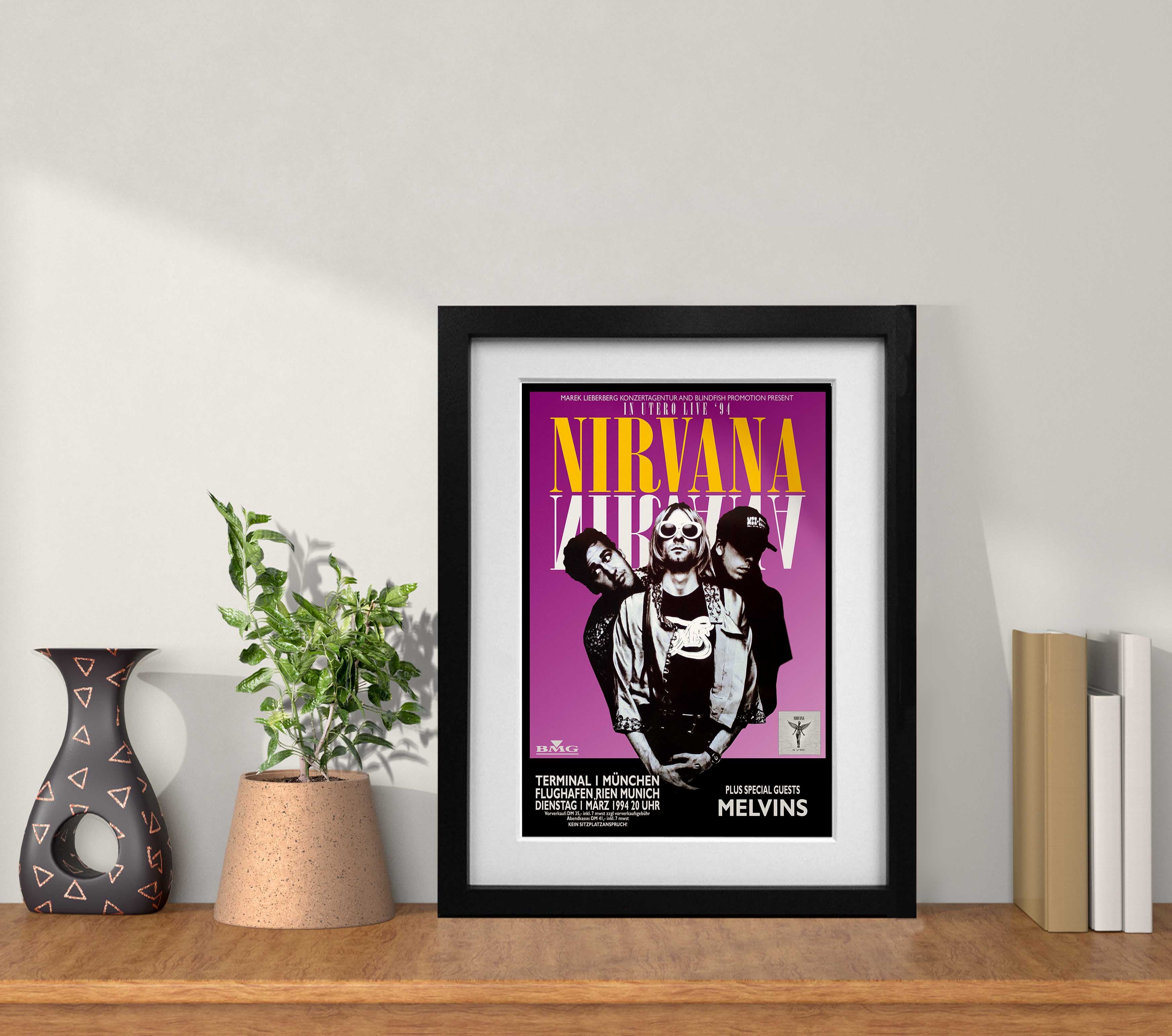 Nirvana The Last Concert 1994 Poster - Multi-Size Prints or THREE FRAMED Options