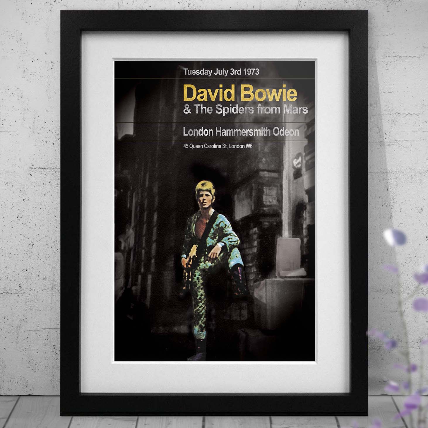 David Bowie - Ziggy Stardust Last Concert Poster - Multi Size Prints or THREE FRAMED Options