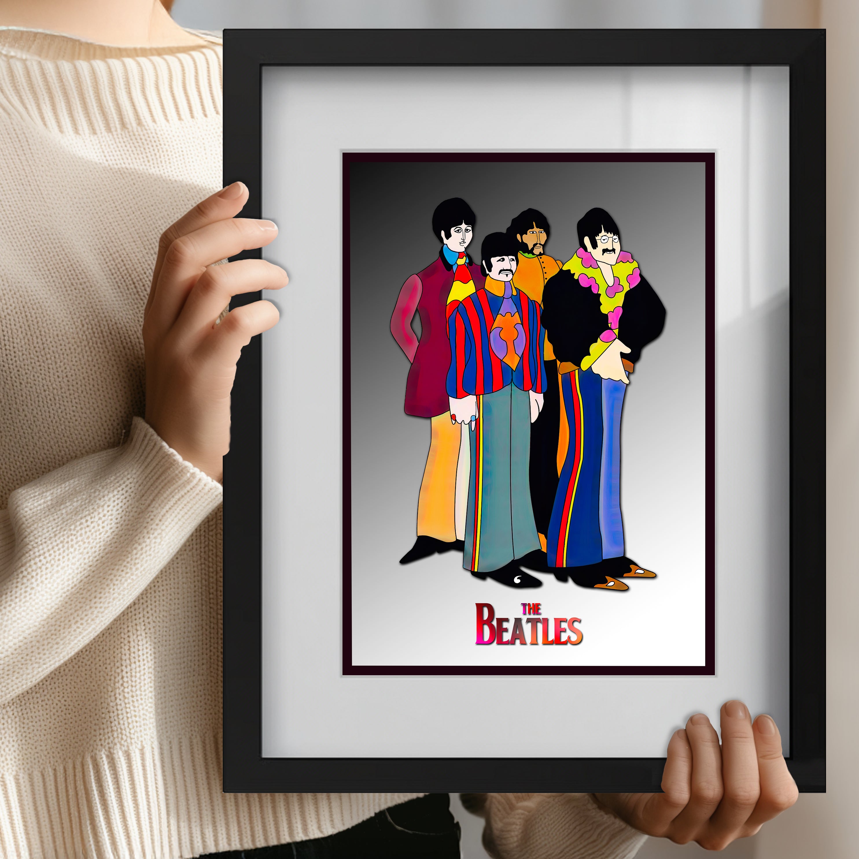 The Beatles - Yellow Submarine Lennon McCartney - Three Framed Print Options EXCLUSIVE