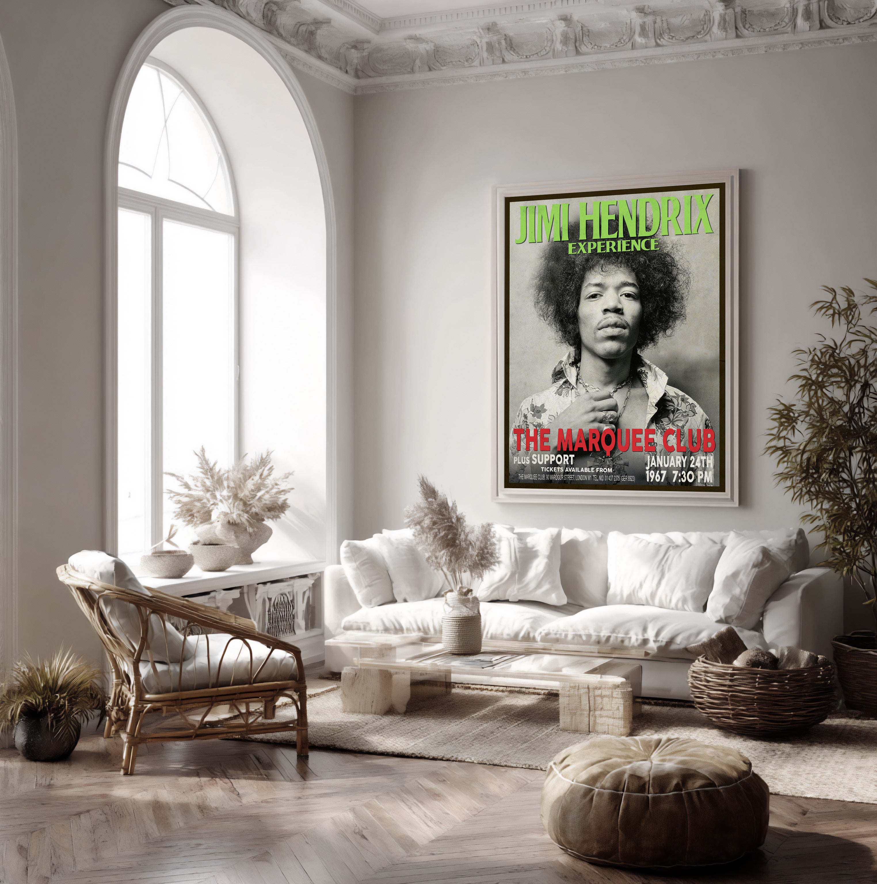 Jimi Hendrix First Marquee London UK 1967 - Multi-Size Prints or THREE FRAMED Options