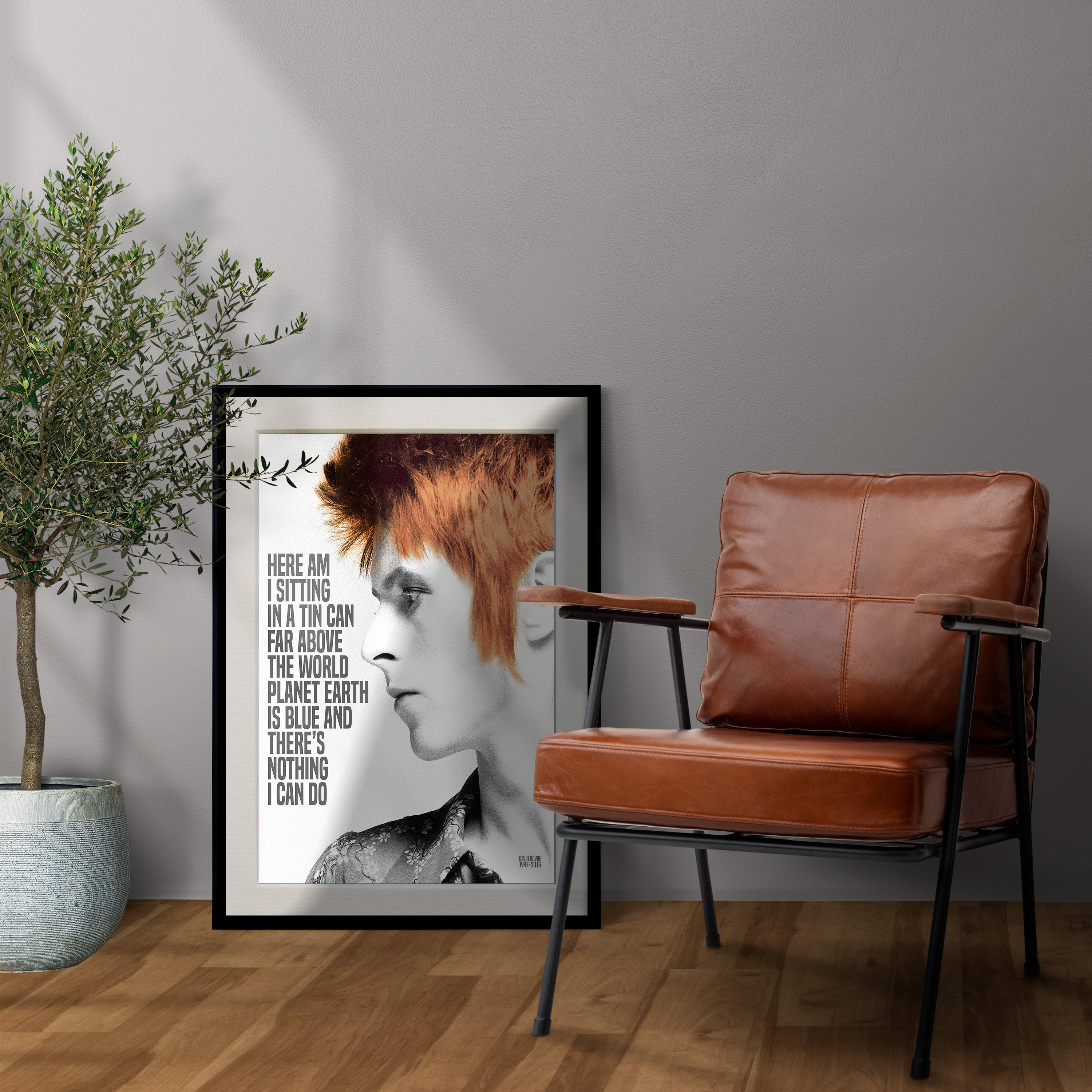 David Bowie - Space Oddity Lyrics Poster - Multi Size Prints or THREE FRAMED Options