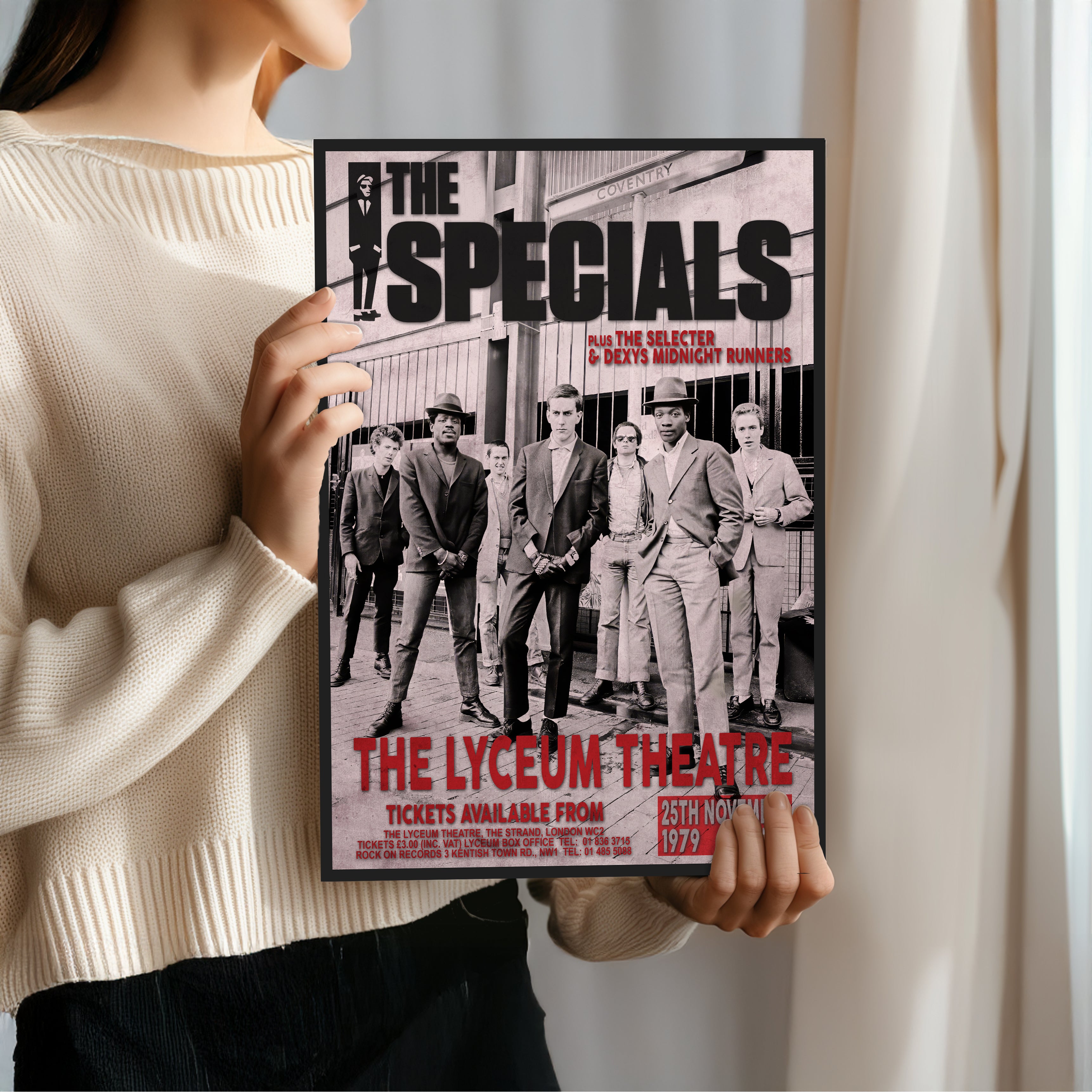 The Specials 1979 Lyceum Concert Poster - Multi Size Prints or THREE FRAMED Options