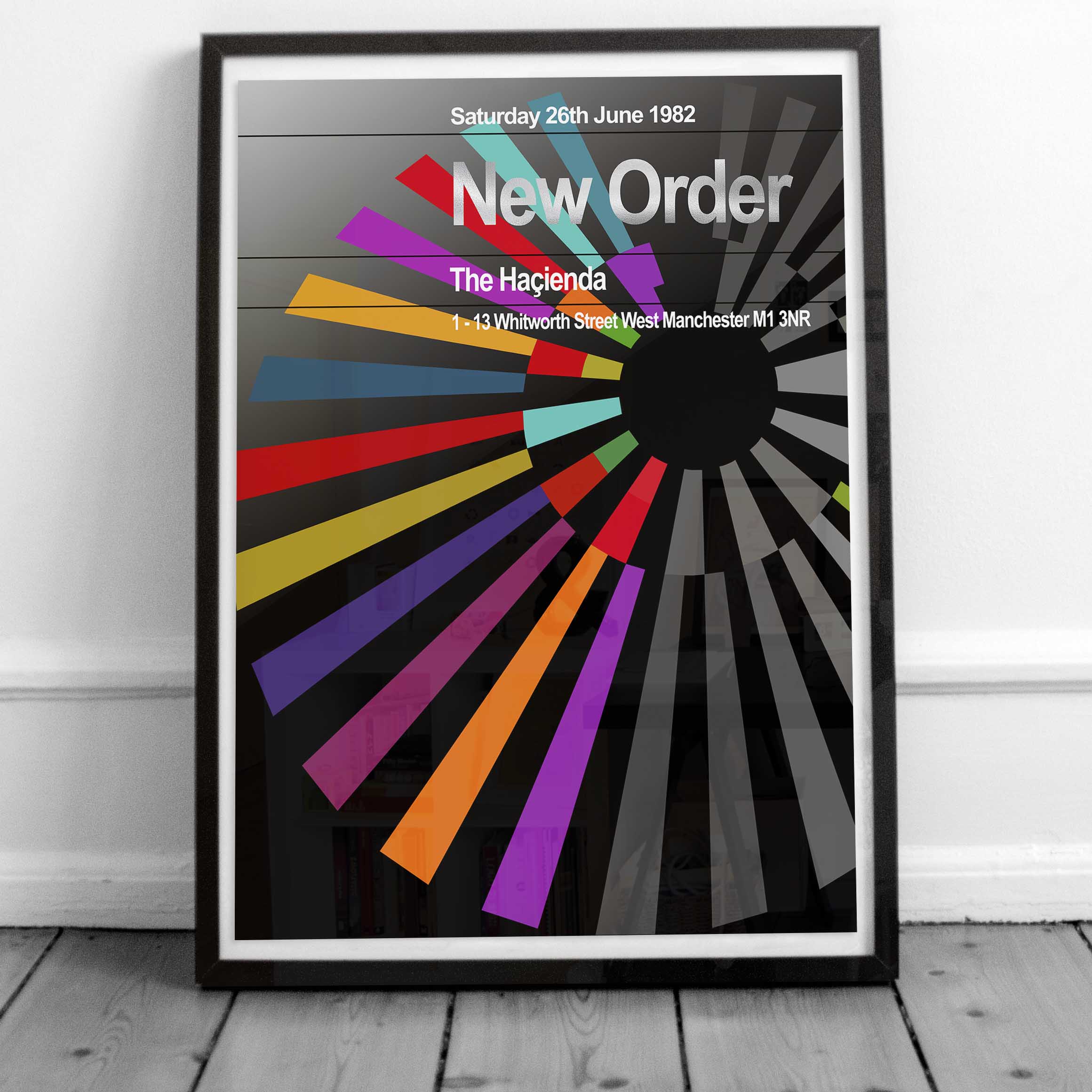 New Order - First Hacienda Concert Poster - Multi Size Prints or THREE FRAMED Options