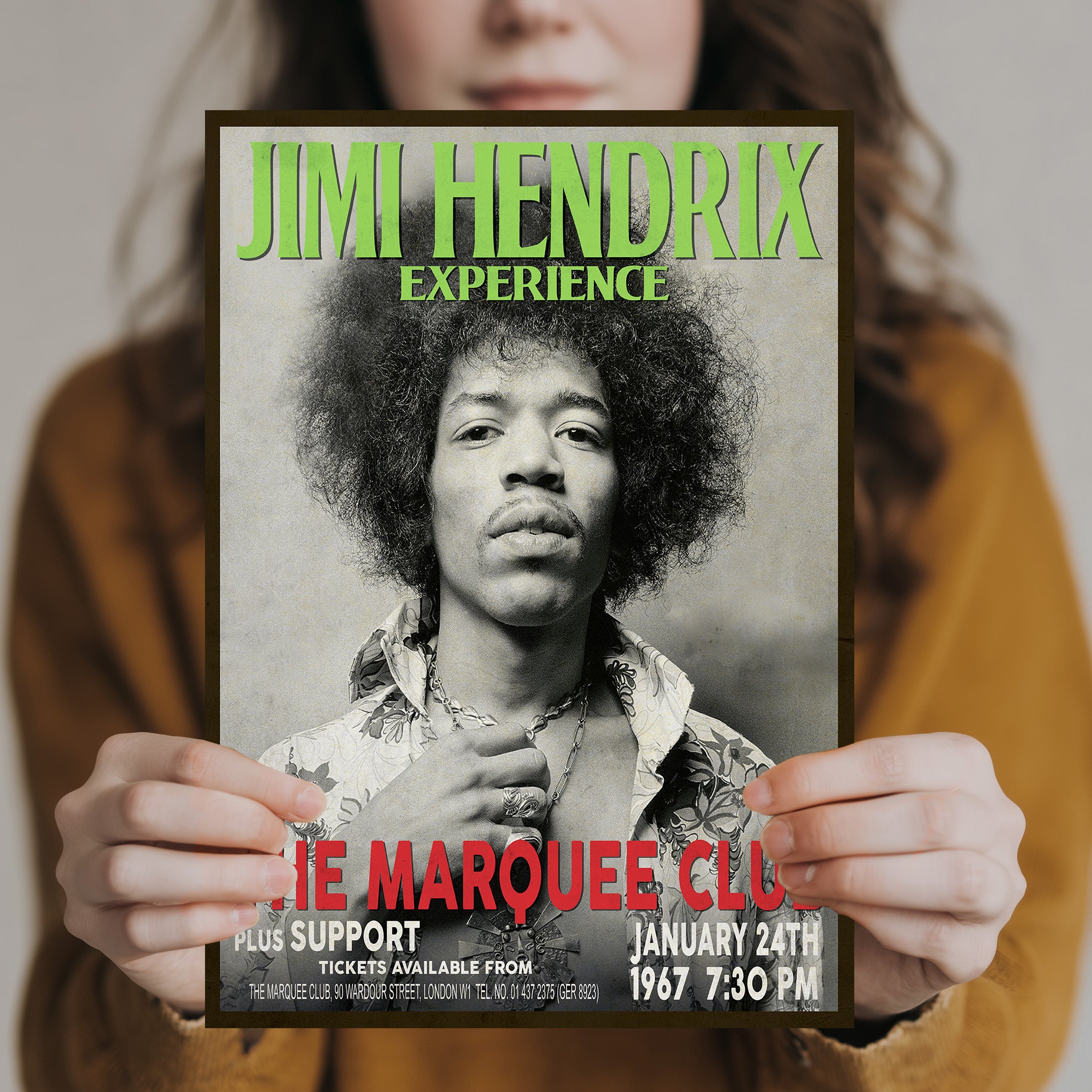 Jimi Hendrix First Marquee London UK 1967 - Multi-Size Prints or THREE FRAMED Options
