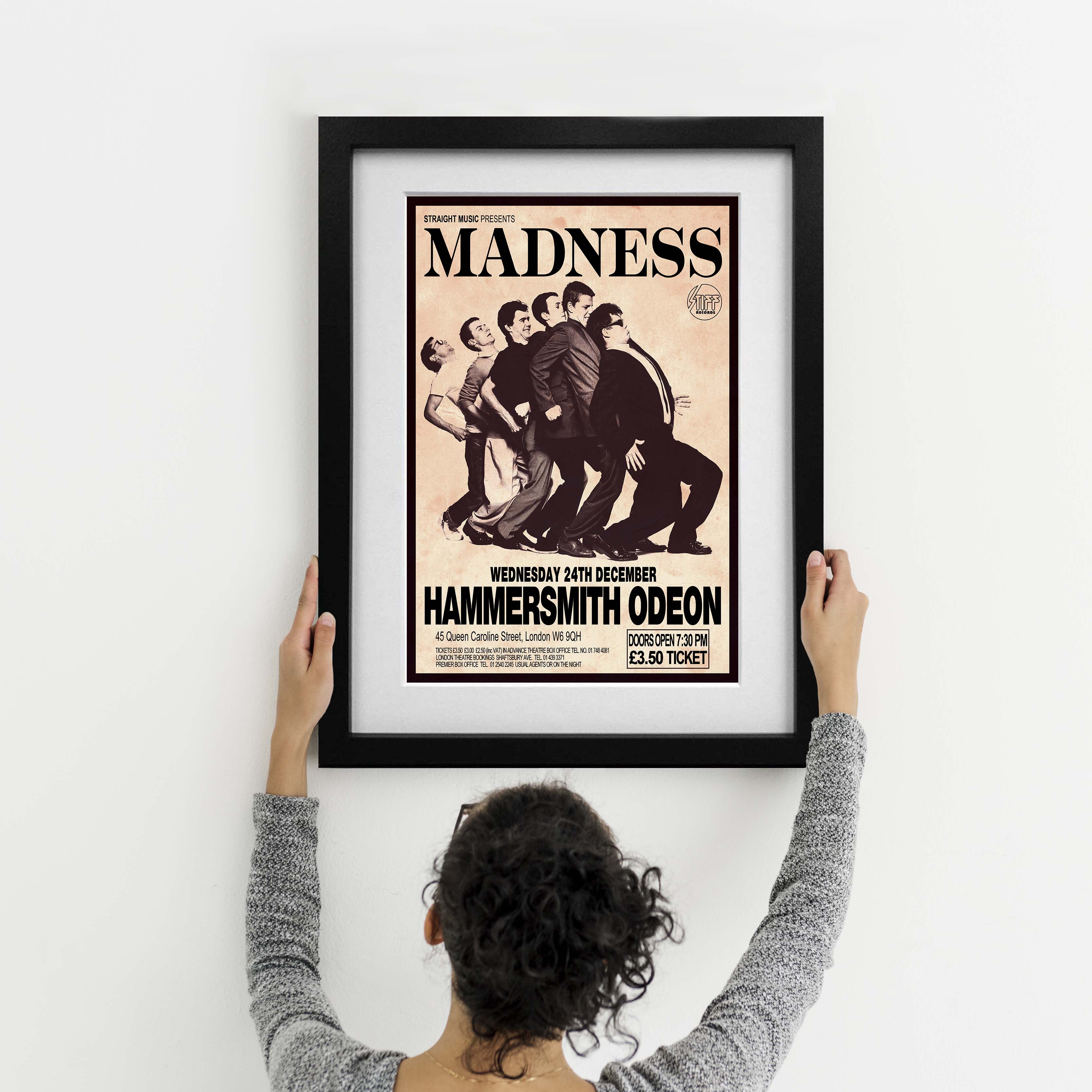 Madness - Hammersmith Odeon 1980 Concert Poster - Multi Size Prints or THREE FRAMED Options
