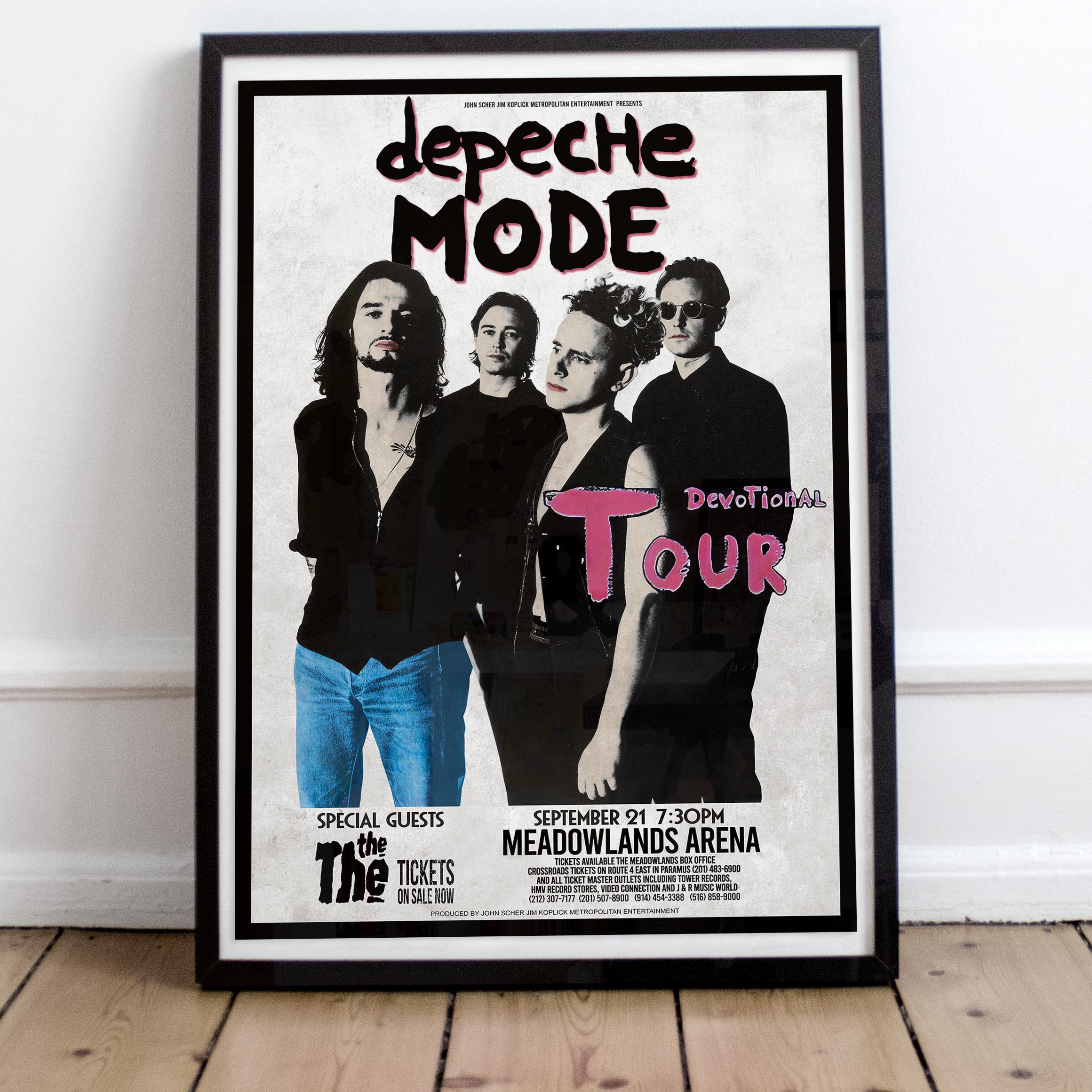 Depeche Mode - Devotional Tour Concert Poster - Multi-Size Prints or THREE FRAMED Options